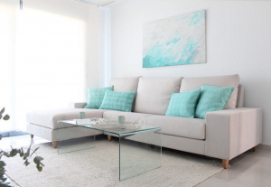 salón turquesa colores claros
